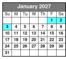 Pink Jeep Tours of Pigeon Forge January Schedule
