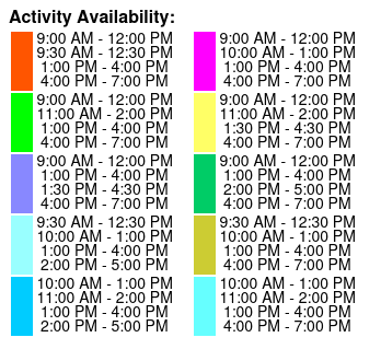 Roaring Fork Smoky Mountain Pink Jeep Tour Color Key