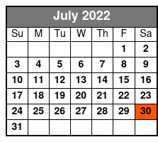 Zipline & Ropes Combo July Schedule