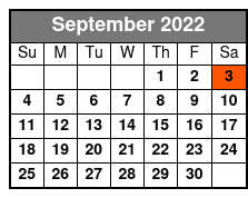 Zipline & Ropes Combo September Schedule