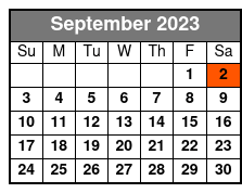 Zipline & Ropes Combo September Schedule