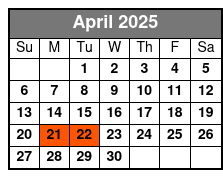Daniel: A Message That Transcends Time Dinner Show April Schedule