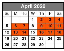 The Prodigal: A Story of Hope and Redemption April Schedule