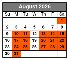 The Prodigal: A Story of Hope and Redemption August Schedule