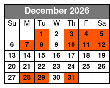 Peace On Earth December Schedule