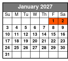 Peace On Earth January Schedule