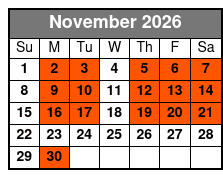 Biblical Times Dinner Theater Pigeon Forge November Schedule