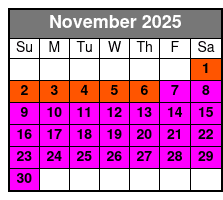 Smokies Adventure Loop November Schedule