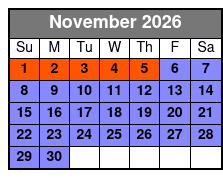 Smokies Adventure Loop November Schedule