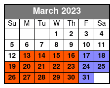 Rowdy Bear Amusement Park Pass March Schedule