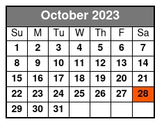 Mount Rushmore-Southern Hills All Day Package October Schedule
