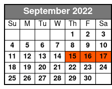 Mount Rushmore & Black Hills Tour September Schedule