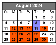 Half Day Fishing August Schedule