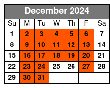 Half Day Fishing December Schedule