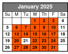 Half Day Fishing January Schedule
