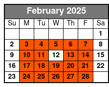 Half Day Fishing February Schedule