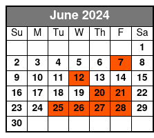 3/4 Day Fishing June Schedule