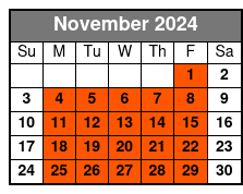 Half Day (4 Hrs) SUP Rental November Schedule