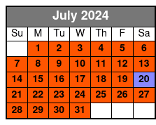 Clear Tandem Kayak July Schedule