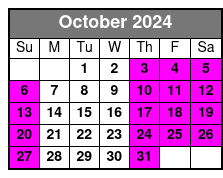 Copacetic Day Sail October Schedule