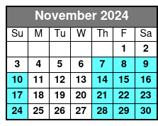 Copacetic Day Sail November Schedule