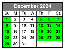 Copacetic Day Sail December Schedule