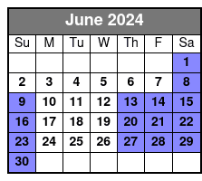 Sunset Sail June Schedule