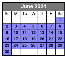 Parasailing, 400-Foot June Schedule