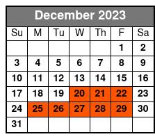 2 Hour Dolphin Tour December Schedule