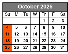 Eureka Springs Guided Eco Tour October Schedule