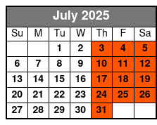 Eureka Springs Ghost Tour July Schedule