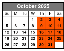 Eureka Springs Ghost Tour October Schedule