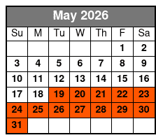 Eureka Springs Escape Room May Schedule