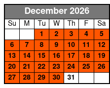 70-Minute Guided Downtown Eureka Springs Walking Tour December Schedule