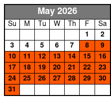 Historic Mill Creek Admission May Schedule