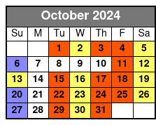 Front Balcony October Schedule