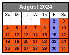 1 Hour 30 Minutes August Schedule