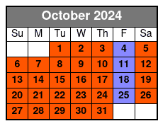 1 Hour 30 Minutes October Schedule