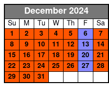 1 Hour 30 Minutes December Schedule