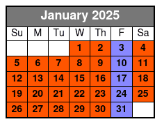 1 Hour 30 Minutes January Schedule