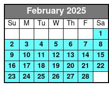 Private Sailing Charter in Brooklyn February Schedule
