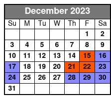 Public Tour Pricing December Schedule