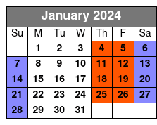 Public Tour Pricing January Schedule