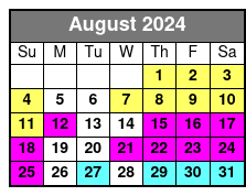 Day Sail August Schedule