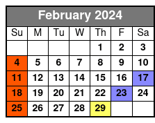 New York Dinner Cruise February Schedule