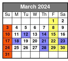 New York Dinner Cruise March Schedule