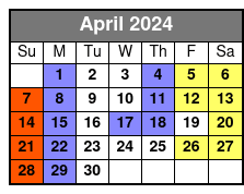 New York Dinner Cruise April Schedule