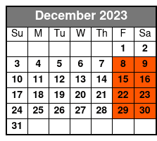 New York City Nightclub Tour December Schedule