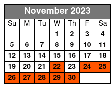 Brooklyn & Dumbo Food Tour November Schedule