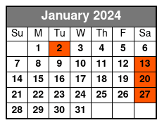 Spirit of New York City Buffet Lunch Cruise January Schedule